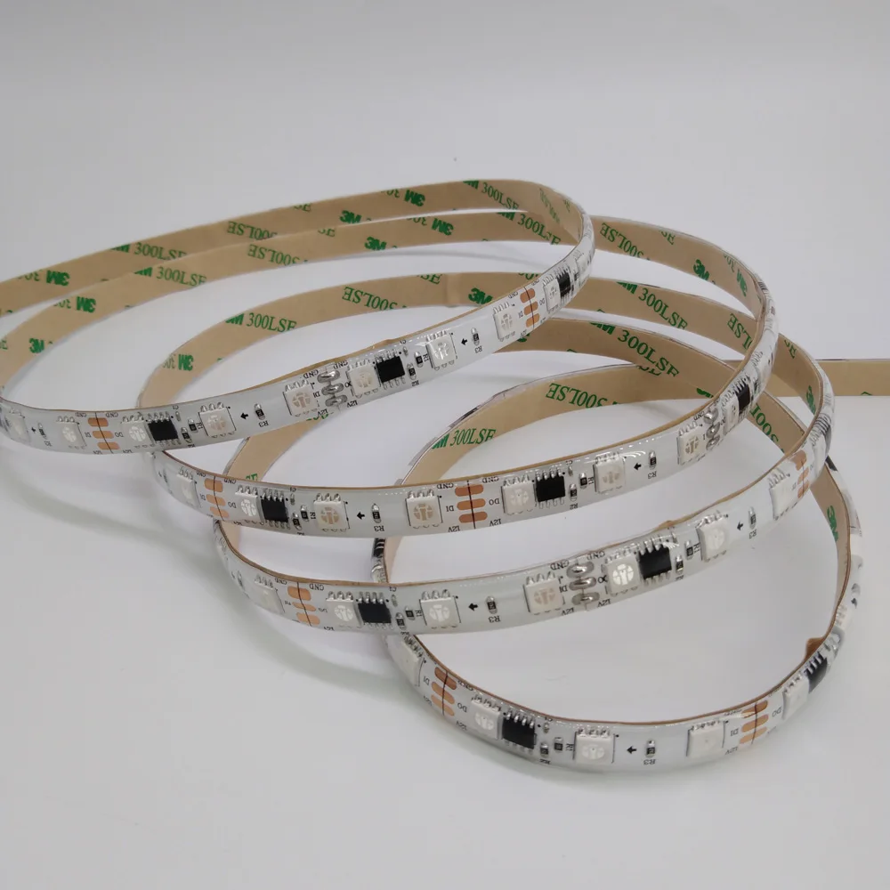 SM16703 WS2811 Addressable Rgb Led Strip 60 leds/M 12V digital 5050 programable 5M Smart Pixel Led Tape for led madrix project