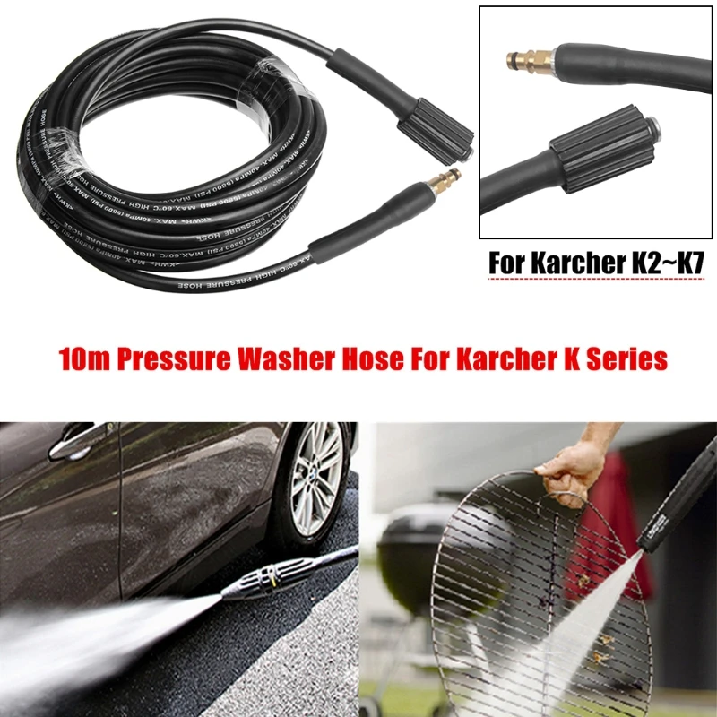 

2021 New 6~10m High Pressure Water Cleaning Hose Pipe Cord Pressure Washer Hose Car Wash