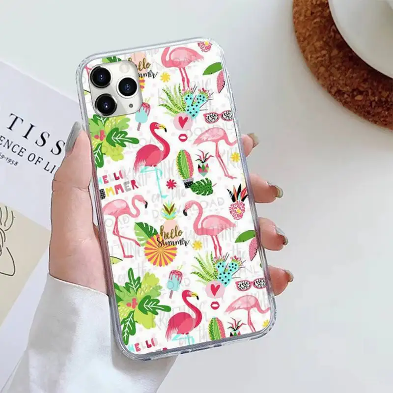 

Fashion Flamingo Phone Case For iphone 12 5 5s 5c se 6 6s 7 8 plus x xs xr 11 pro max