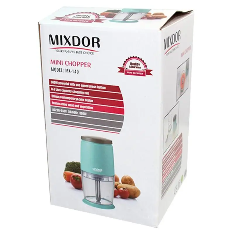 MIXDOR 400 мл электрическая кухонная мясорубка измельчитель еды уничтожитель овощей резак из нержавеющей стали Электрический бытовой миксеры