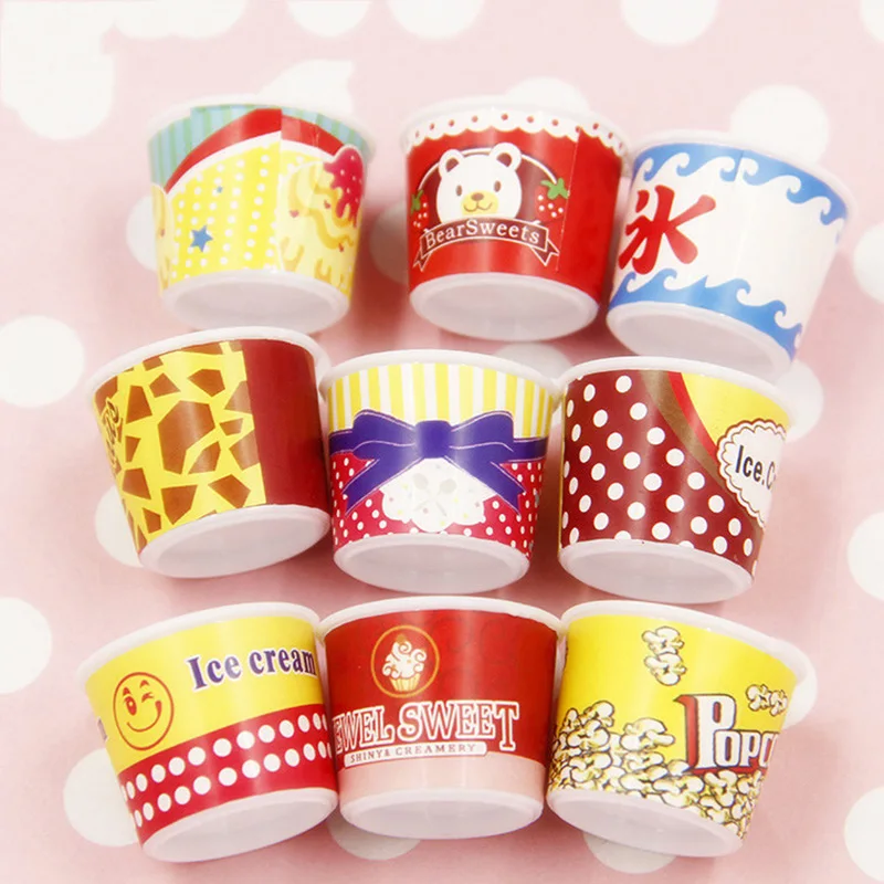 10 шт. корейские мини игрушки для игры 3D Кубок льда миниатюрные фигурки ручной