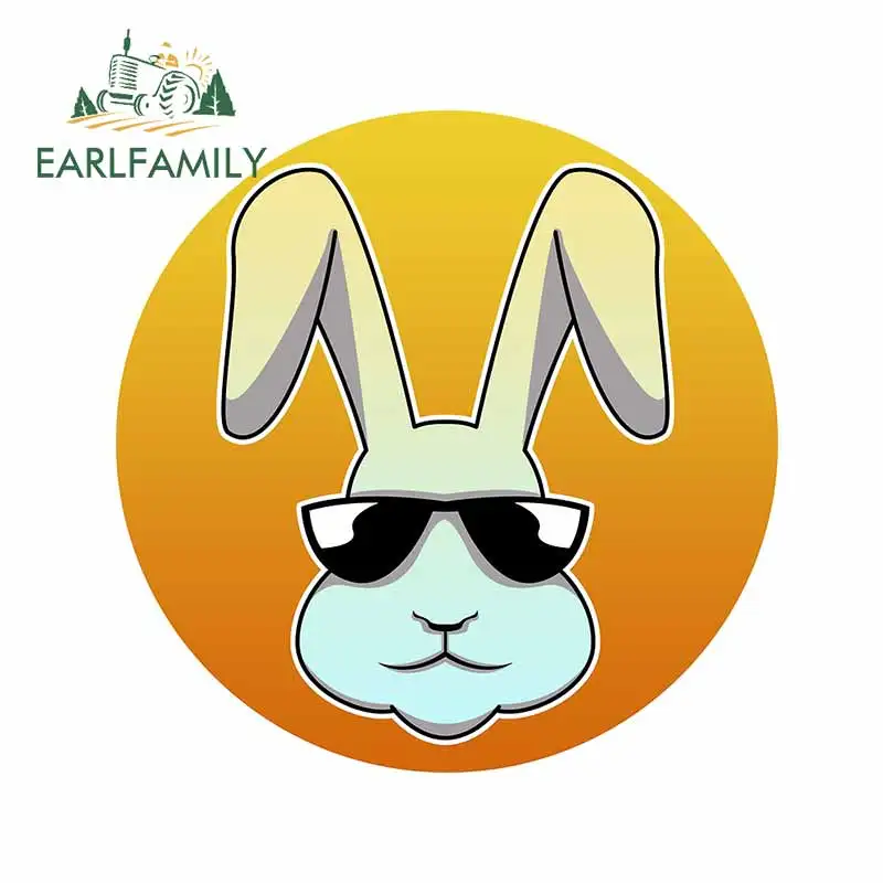EARLFAMILY 13 см x 12 7 для ремонта автомобиля Cool Bunny Виниловая Наклейка 3D