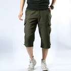 Шорты-карго мужские, летние, повседневные, свободные, тактические, с эластичной талией, 5XL, армейские короткие штаны
