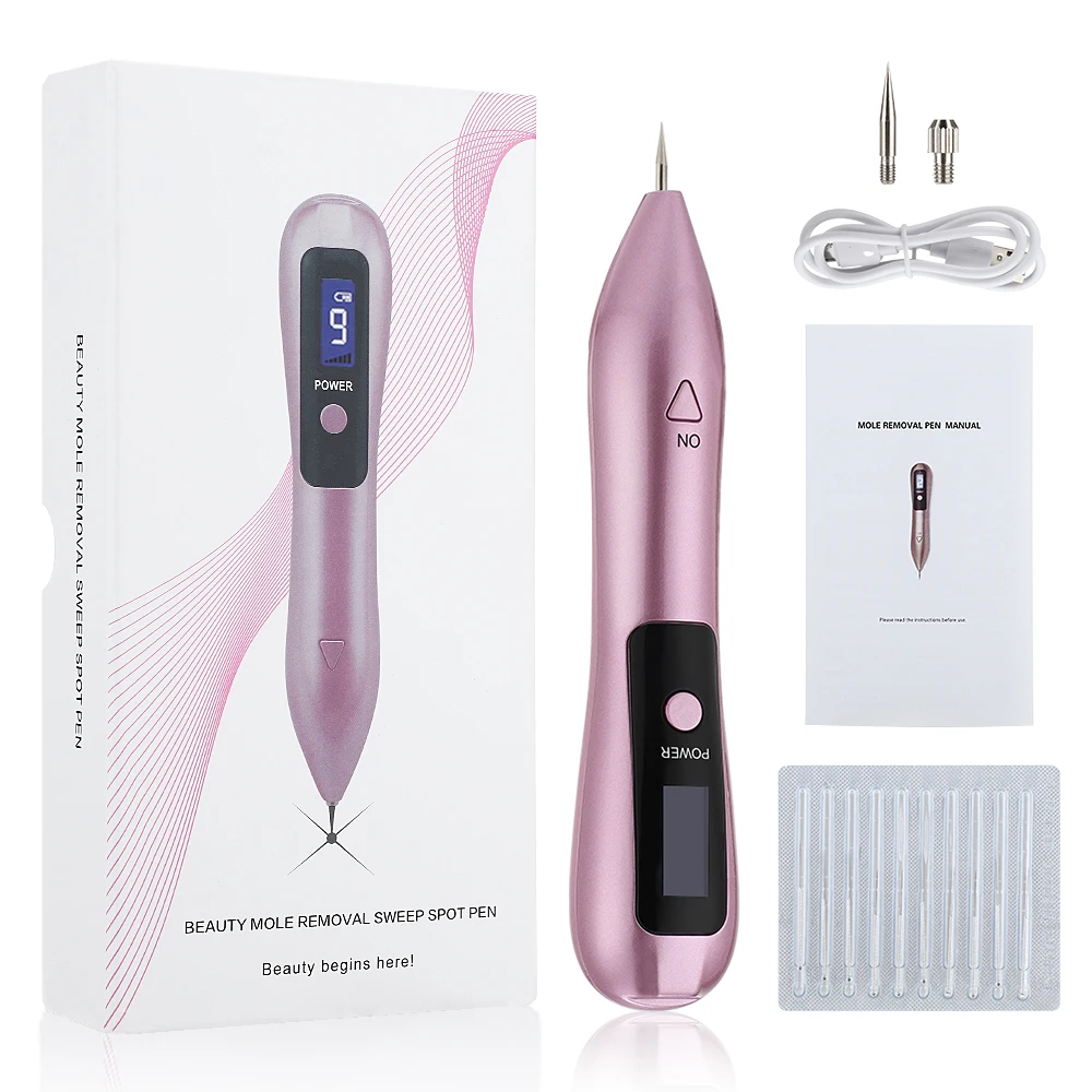 

Plasma Pen Freckle Remover Machine 9 Level LED Lighting Laser Tattoo Mole Removal Machine Freckle Wart Dark Spot Remover Tools