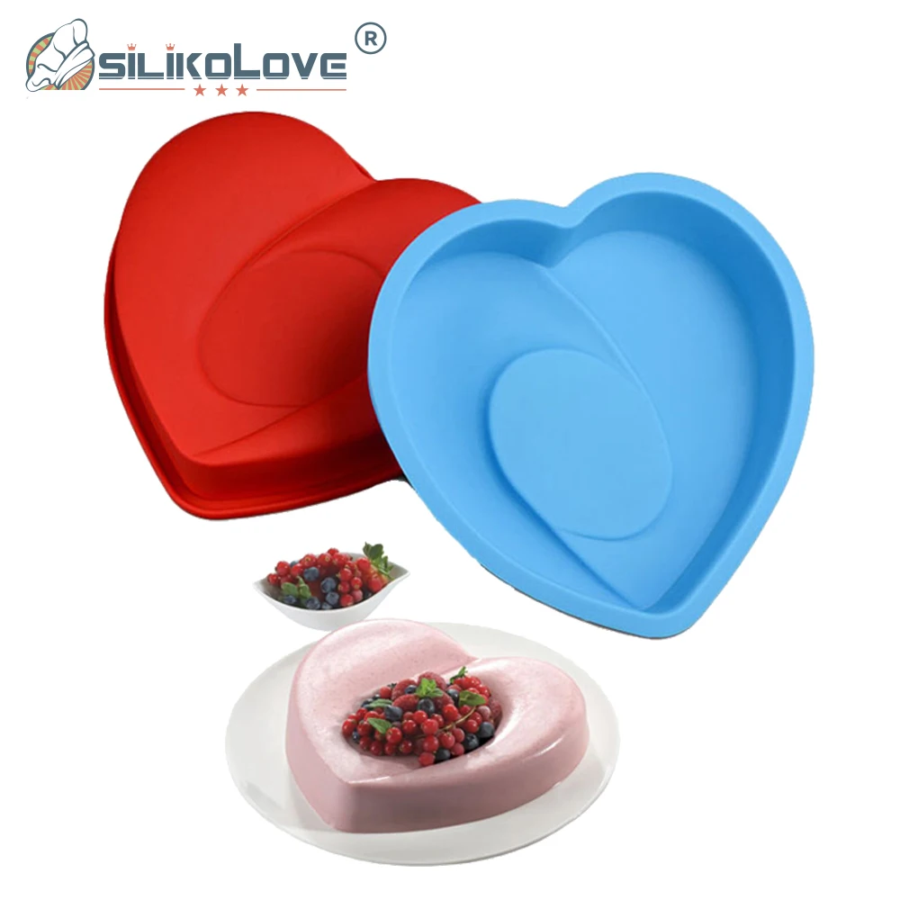 SILIKOLOVE 9 ''формочка для торта в форме сердца спонж хлеба форма антипригарная