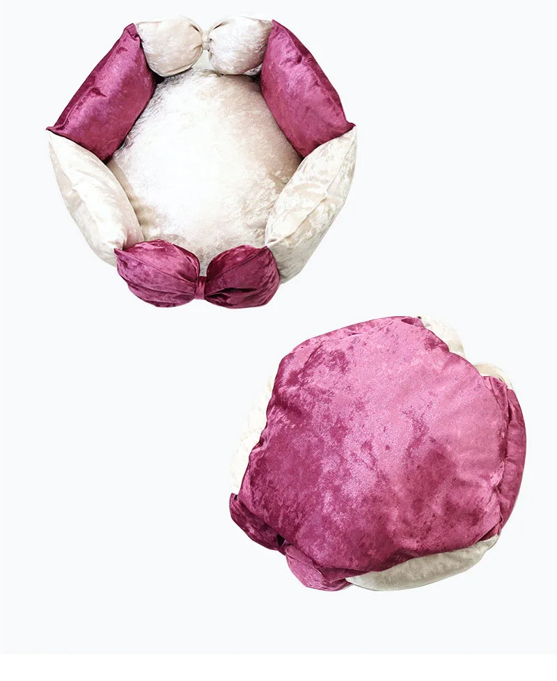 Элегантный Бант кровать для собаки принцессы милый кот гнездо круглая кошки