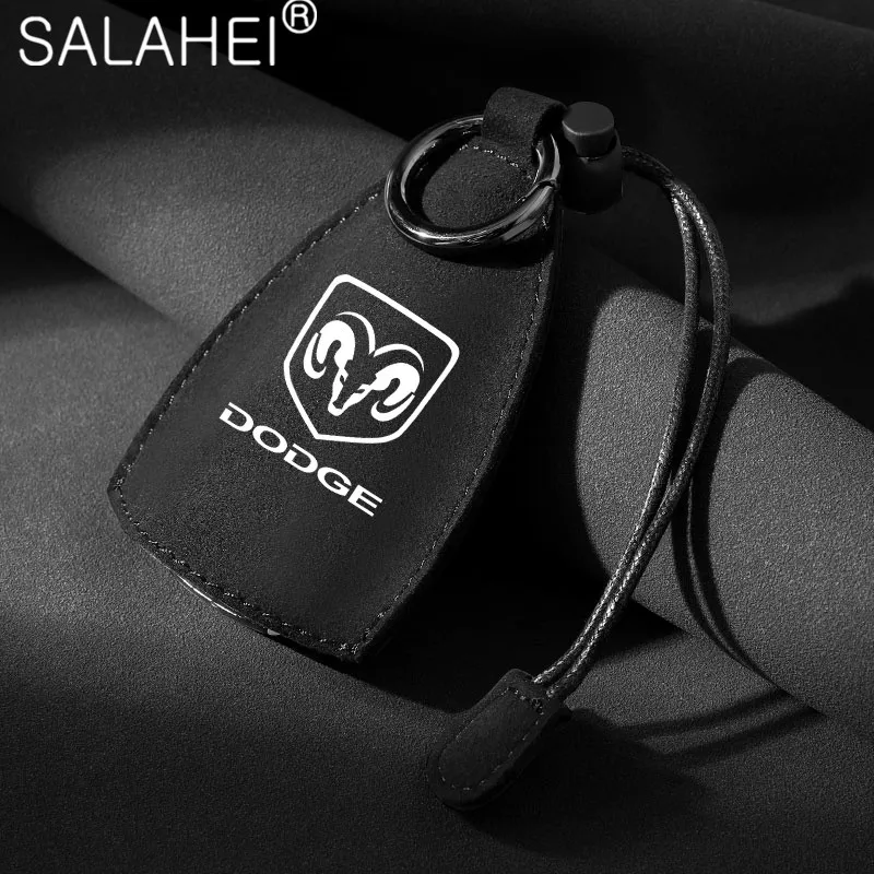 

New Suede Leather Universal Car Key Case Protector Cover For Dodge Charger SRT Challenger Avenger SXT Caliber Nitro RAM 1500