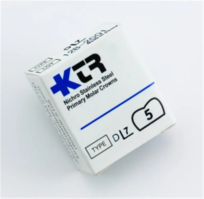 KTR вторая Первичная детская преформированная молярная коронка из нержавеющей