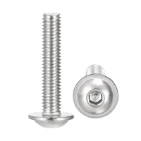 uxcell m5x25mm 304 stainless steel flanged button head socket cap screws 25 pcs