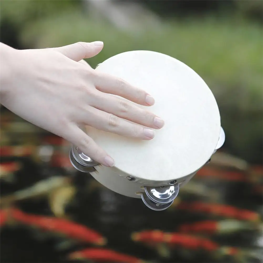 6 дюймов двойной бубен круглый ручной барабан детские головоломки игрушечный