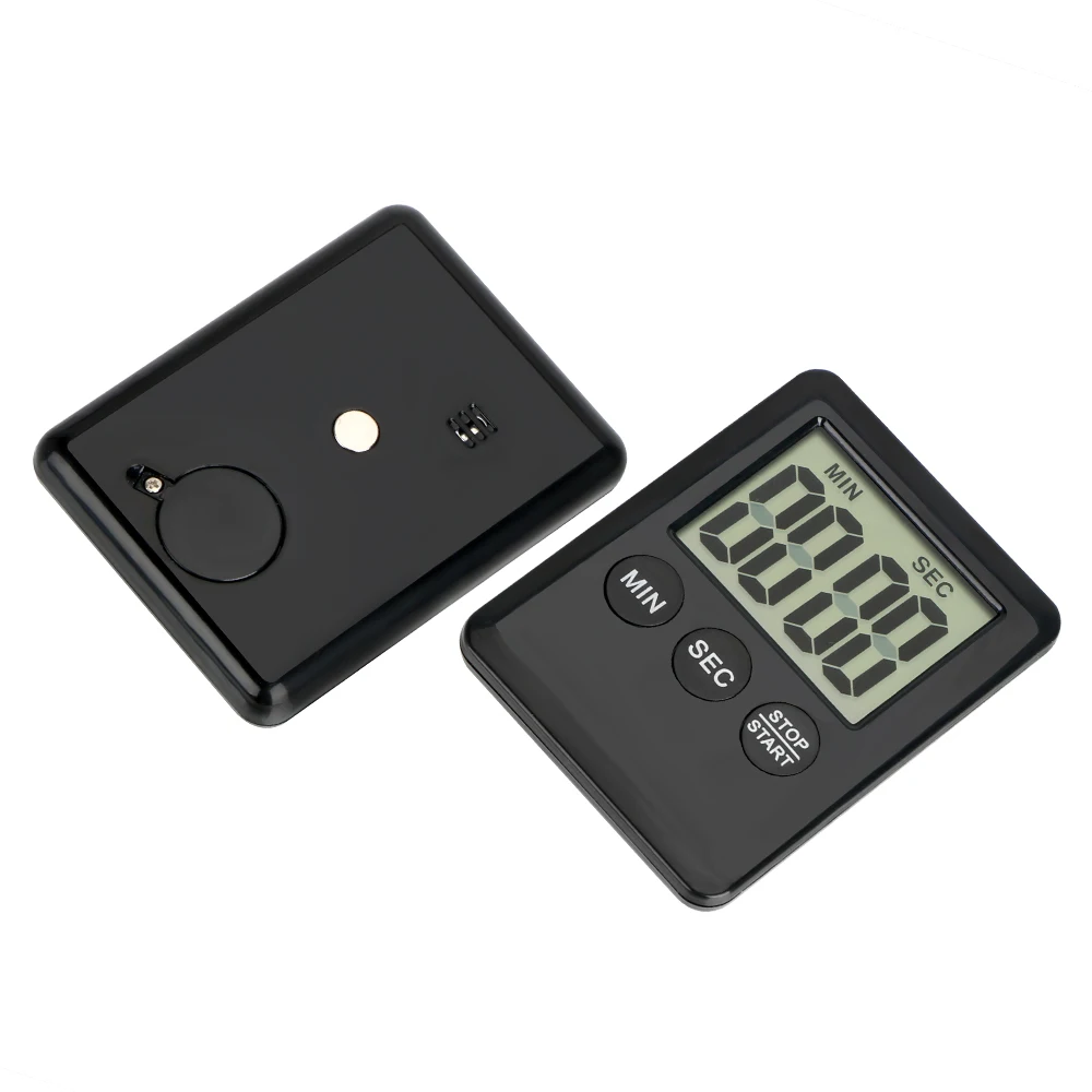 

Кухонный таймер для приготовления пищи квадратный Будильник Большой ЖК цифровой экран с магнитом