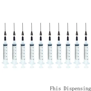 10cc/10ml Syringe 1.5" 16G Blunt Needle Tip Dispensing Needle Pack of 5