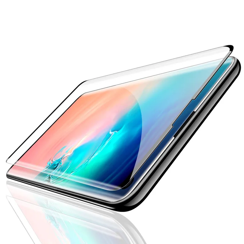 Изогнутое закаленное стекло для защиты экрана Samsung Galaxy S10 Edge Plus полноэкранная