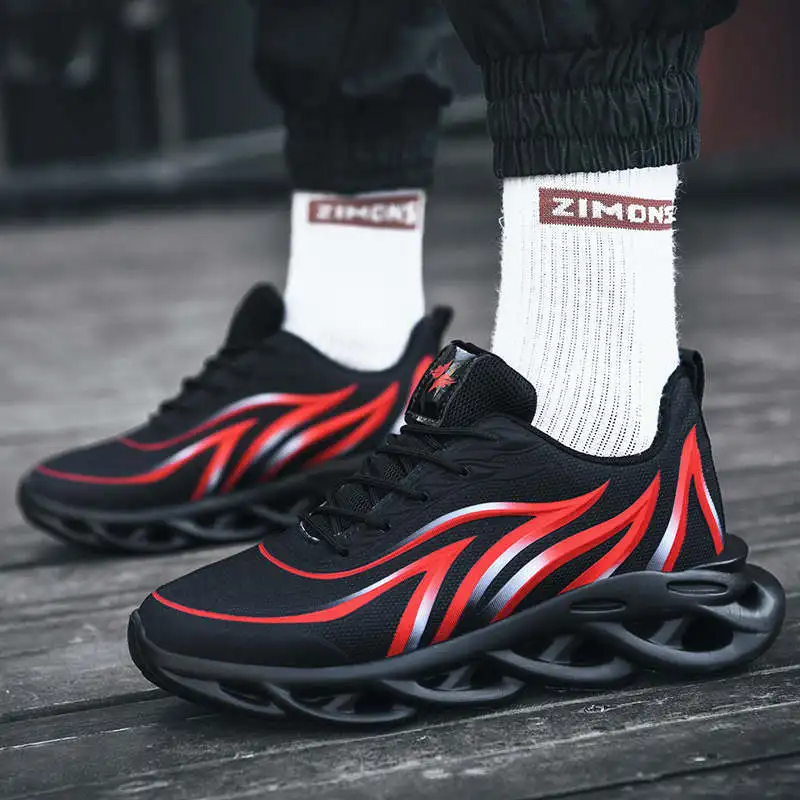 

Бестселлер мужские зимние кроссовки Chessure Мужская Спортивная обувь горячие сезоны кроссовки для бега размер 38 для мужа Красная Спортивная о...