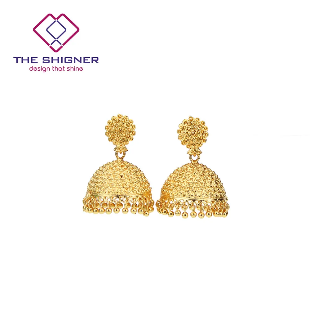 THE SHIGNER античные этнические индийские Золотые птичьи клетки Jhumka Jhumki серьги