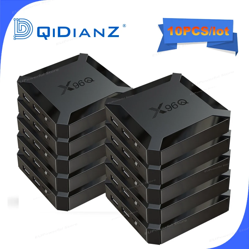 ТВ приставка X96q для smart TV android 10 allwinner h313 четырехъядерный 2 ГБ 16 4k 3d x96 q Мини с