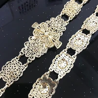 algerian womens metal waist chain girdle handmade with delicate small size body chain long skirt girl belt jewelry