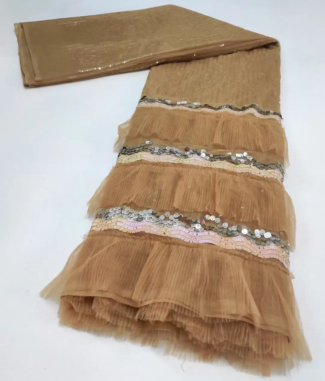 

Элегантная французская сетчатая ткань, африканские блестки, кружевная ткань, вечерняя Праздничная Высококачественная Тюлевая ткань для св...