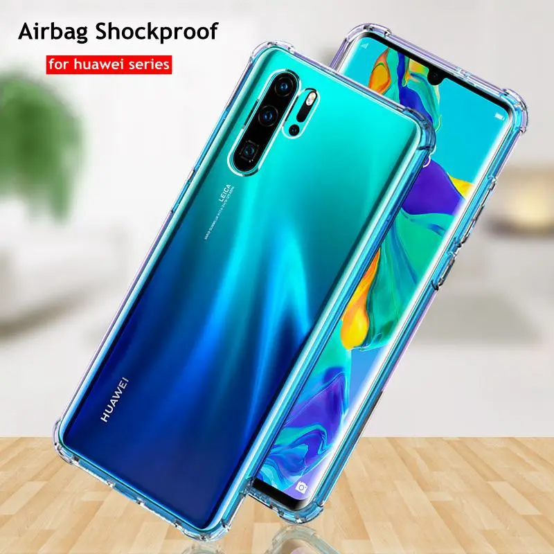 for huawei p30 mate 30 pro lite p 30 light 30pro mate30 30lit airbag shockproof case transparent clear soft tpu cover shell capa free global shipping