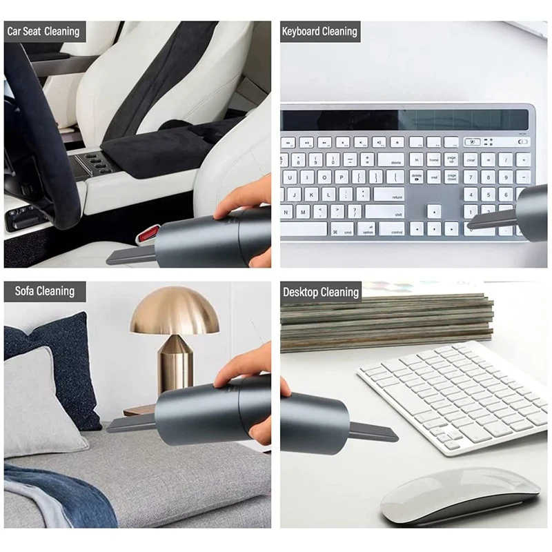 

Mini Vacuum Cleaner, USB Rechargeable Dust Buster and Blower 2 in 1, Great for Pet Hair Keyboard Laptop Car Home Office