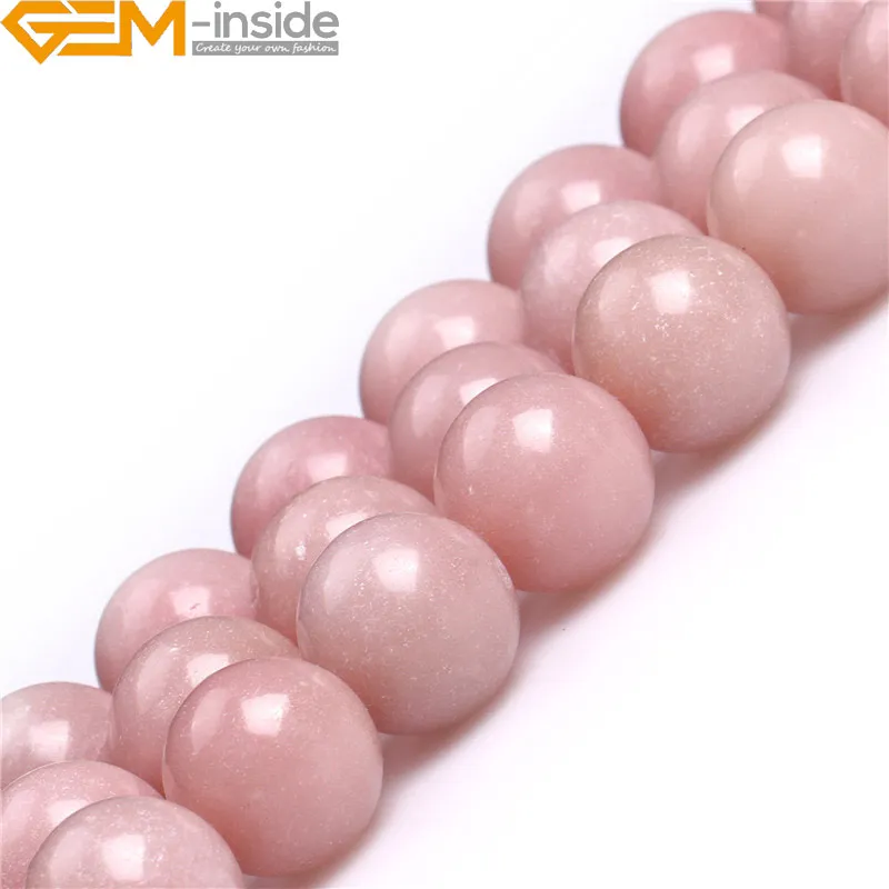Натуральный ААА класса круглый розовый опал бусины для изготовления ювелирных