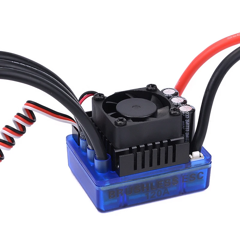 Бесщеточный двигатель SURPASSHOBBY 4068 2050KV водонепроницаемый Бессенсорный + 120A ESC для 1:8