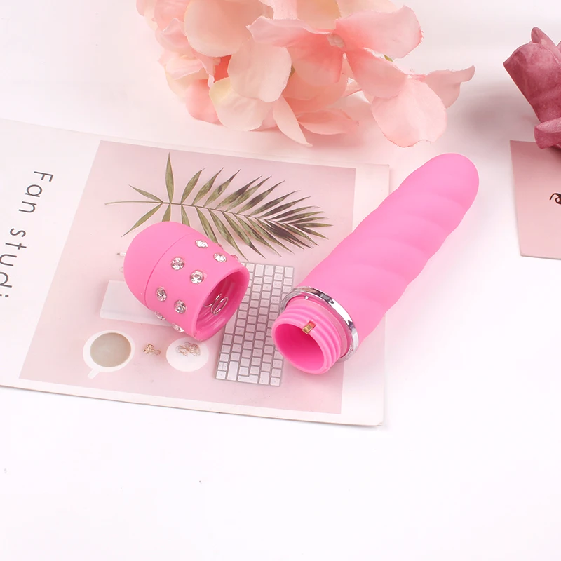 Candiway Twill Pattern Magic Mini Diamond AV Wand Vibrator Clitoris Stimulator G Spot Vibrating Dildo Sex Toys For Women | Красота и