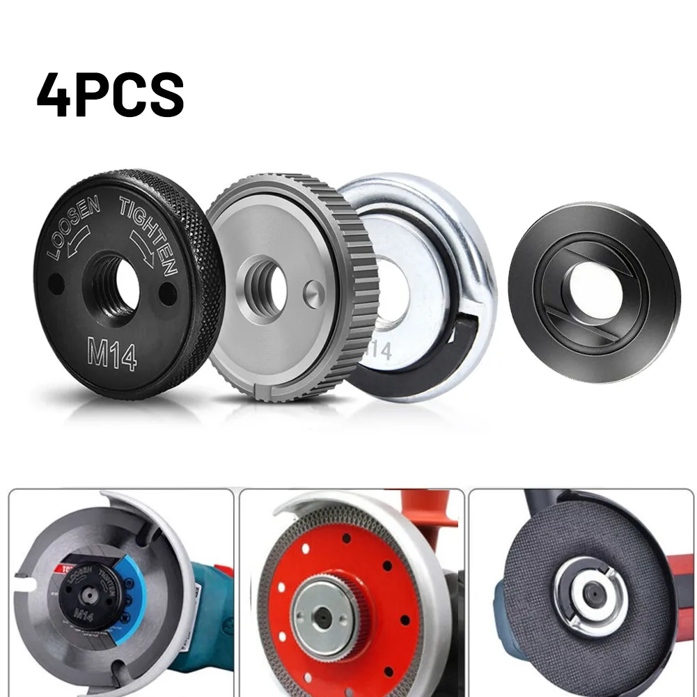 

Angle Grinder M14 Thread Inner Outer Flange Nut Set Quick Release Nut Power Replacement For Bosch Metabo Milwaukee Makita.