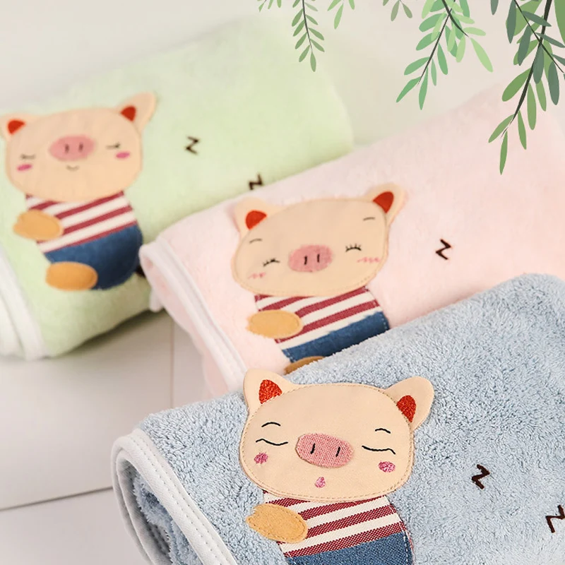

Face Towel for Adult Kids 34X74cm Soft Quick Dry Body Hand Hair Cotton Towels Cartoon Washbasin Facecloth Bathroom Cleaning Set
