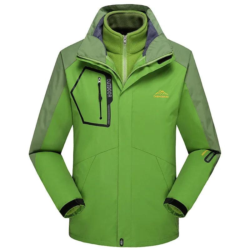 Уличная куртка дождевик Три в одном Мужской и Женский комплект из двух предметов