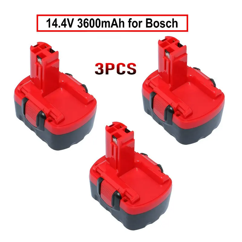 3 шт. BAT041 3600 мАч Ni MH 14 4 В аккумуляторная батарея для Bosch электроинструменты GSR14.4VE 2