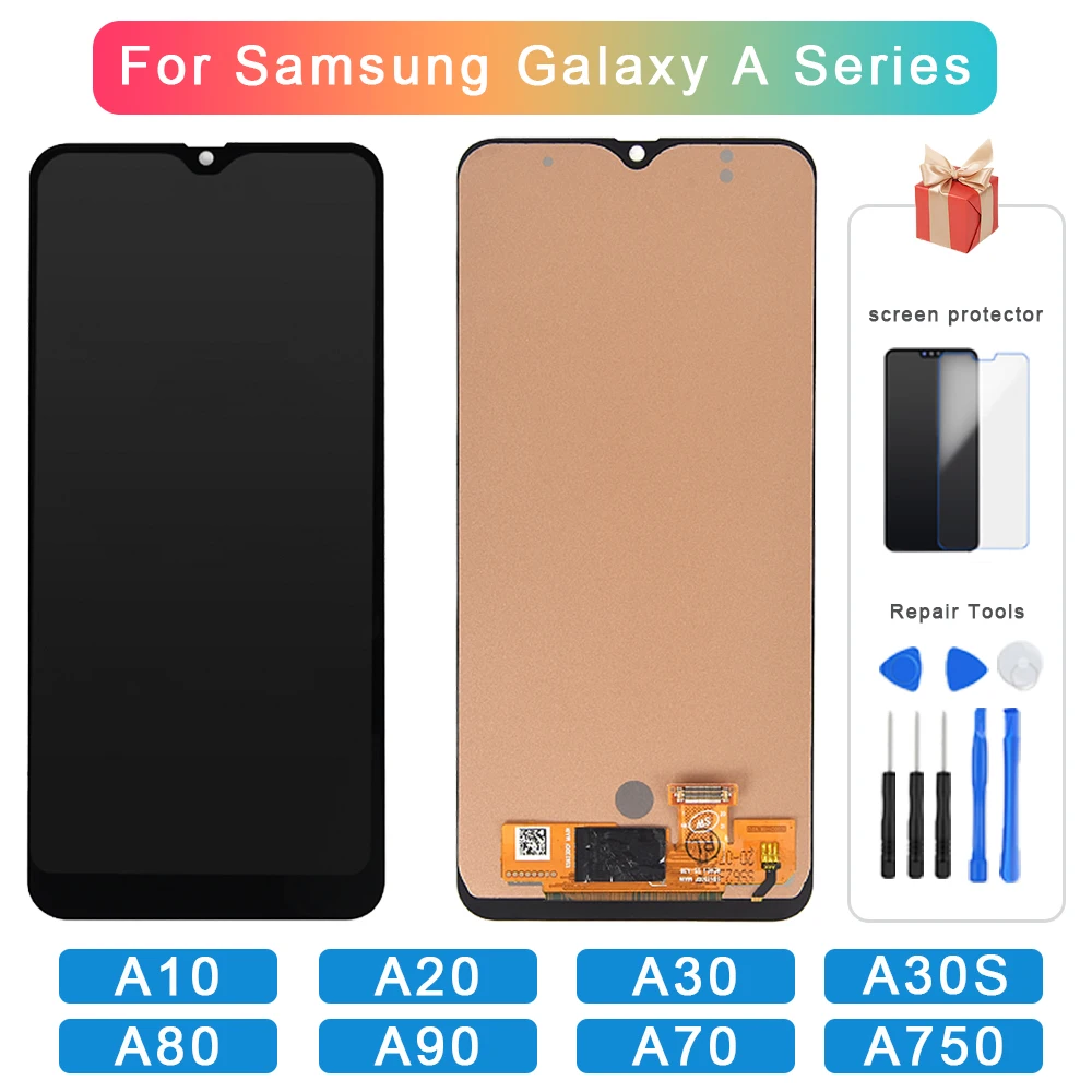 

AAA+++ Incell LCD For Samsung Galaxy A10 A20 A30 A70 A80 A90 A30s A750 LCD Display Touch Screen With Frame Digitizer Assembly