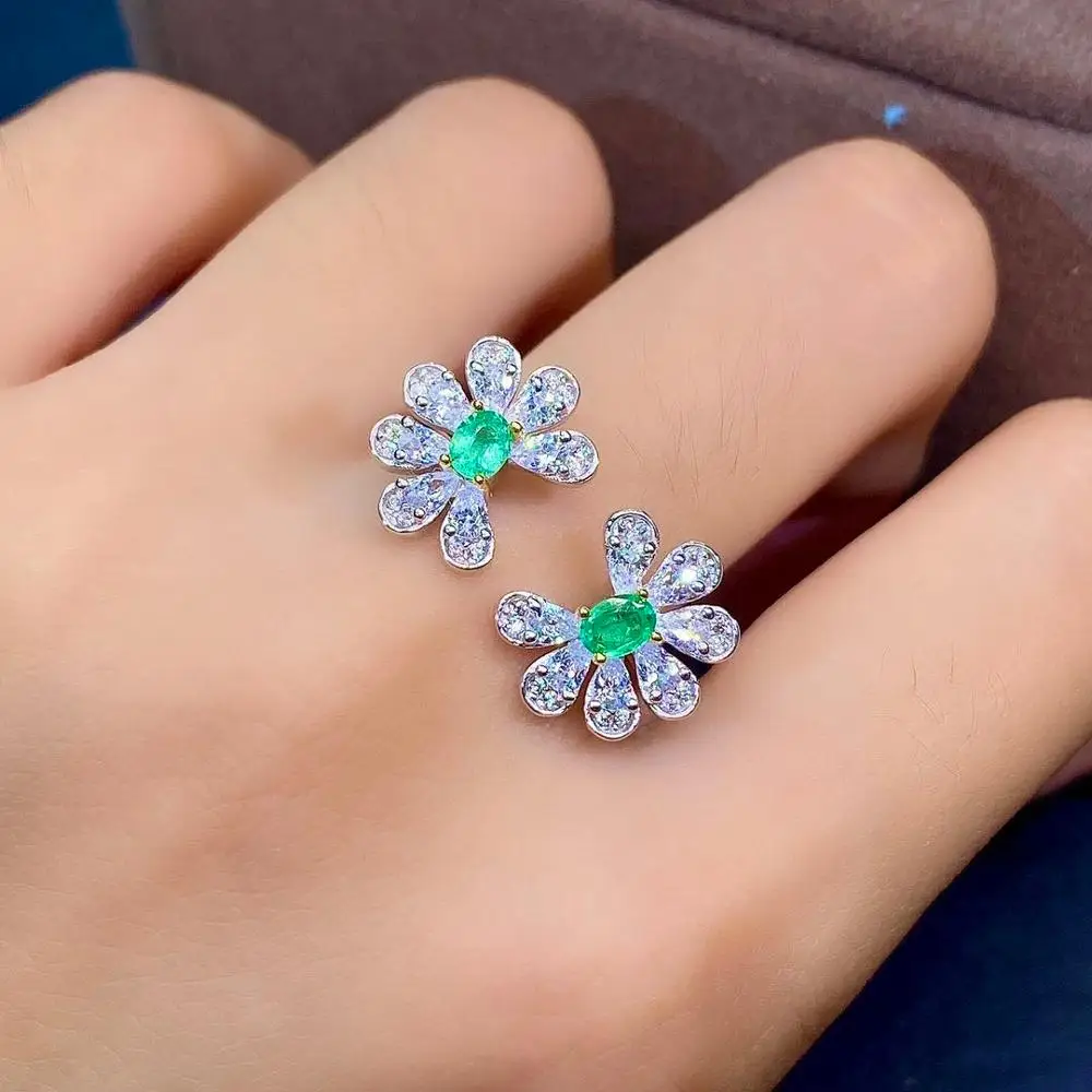 Женское кольцо с изумрудом shilovem модное свадебное Открытое из стерлингового