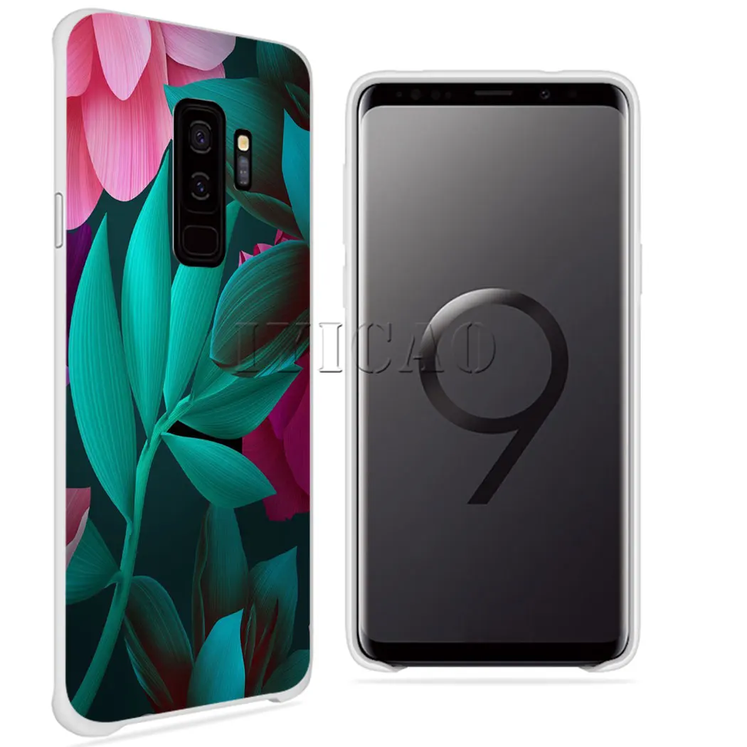 Тропический зеленый листьев растений Жесткий Чехол для samsung Galaxy J6 J5 J1 J2 J3 J7 2017 2016