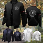 Куртка мужская осенне-зимняя, однотонная, с принтом, 2021