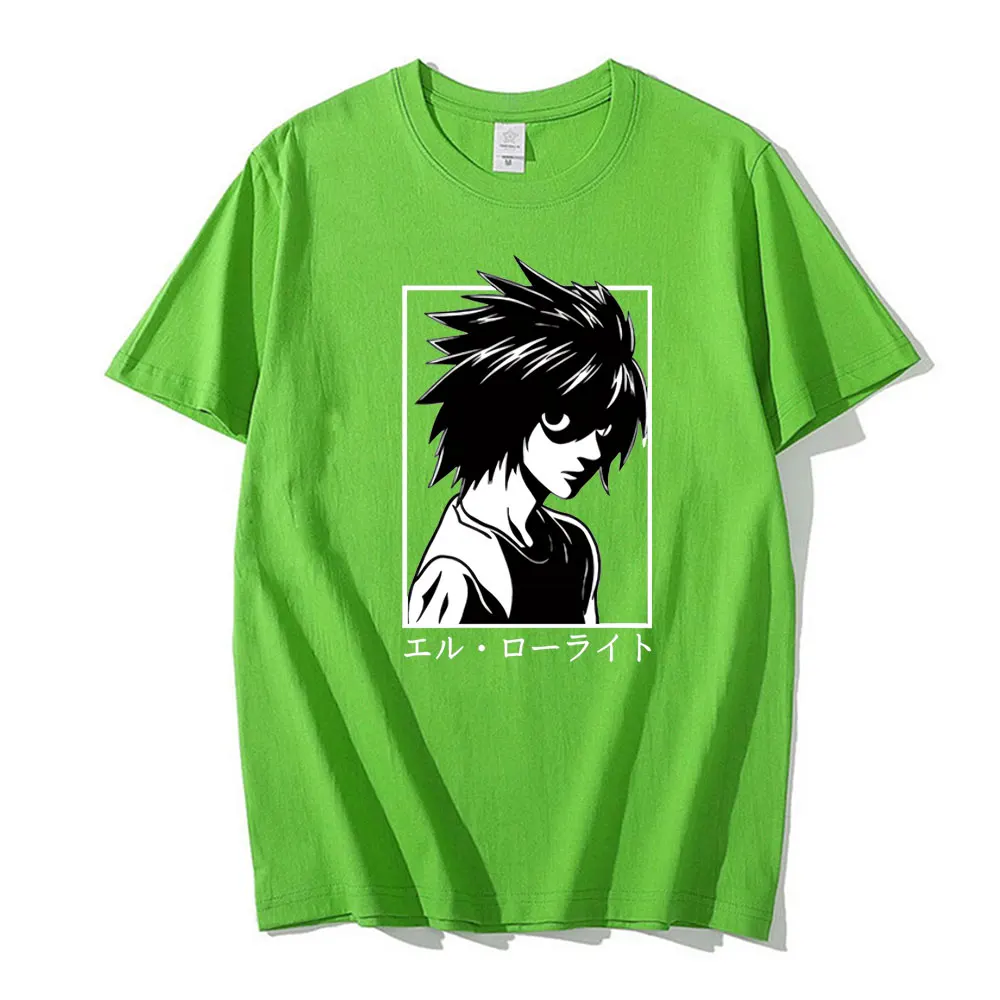 

Summer Creative Death Note Kawaii Harajuku Y2k Kpop Short Sleeve Clothes Women/men Classic Crewneck Breathable T-Shirts Costume