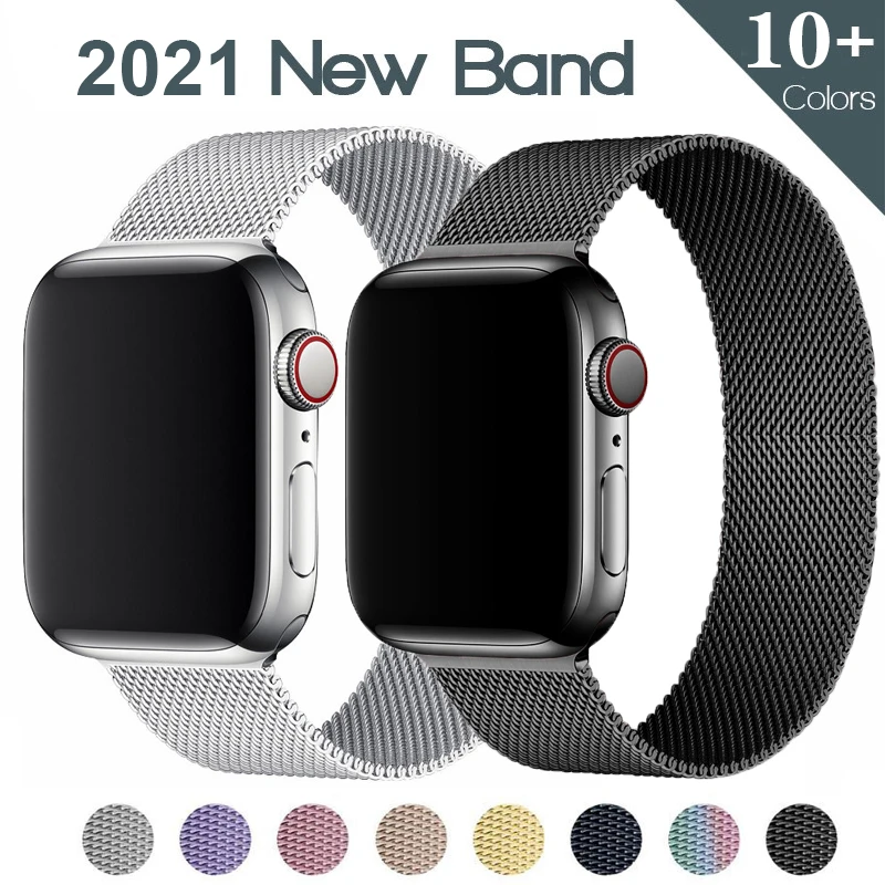 Ремешок Миланская петля для Apple Watch браслет из нержавеющей стали iWatch 3 4 5 6 SE 38 мм 42 44