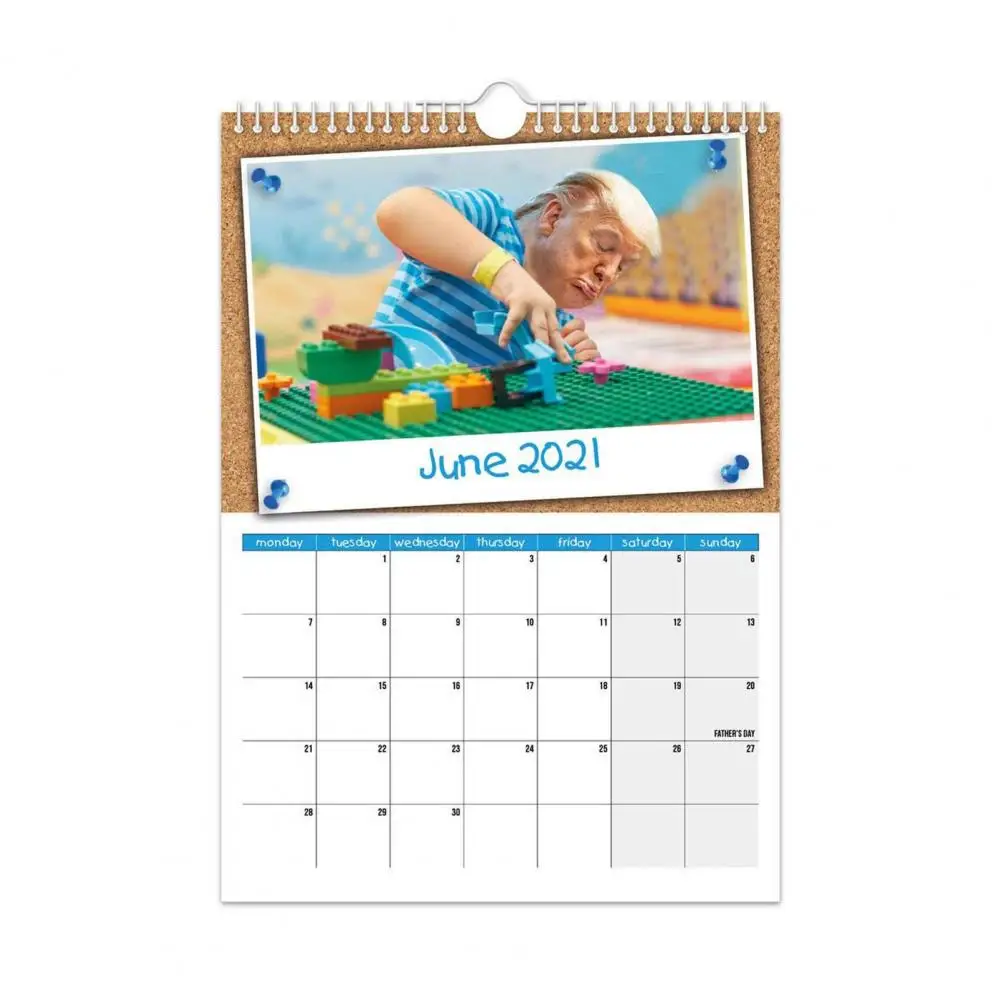 

2021 Funny Kid Trump Wall Calendar Hanging Home Daily Schedule Desk Decoration
