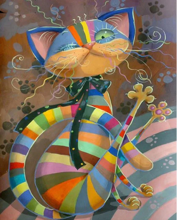 

5D DIY Diamond Drawing Blue Cat Cross Stitch Animal Needlework Home Decorative 3D Full Square Diamond Embroidery