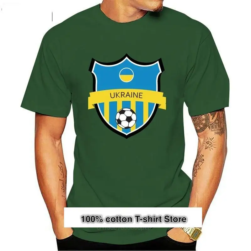

Camiseta de moda para hombre, camisa con estampado 3D, equipo con bandera de Ucrania, cuello redondo