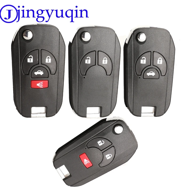 Jingyuqin 10 шт. 2/3/4 кнопки для Nissan Altima Maxima Sentra Versa необработанный пустой пульт
