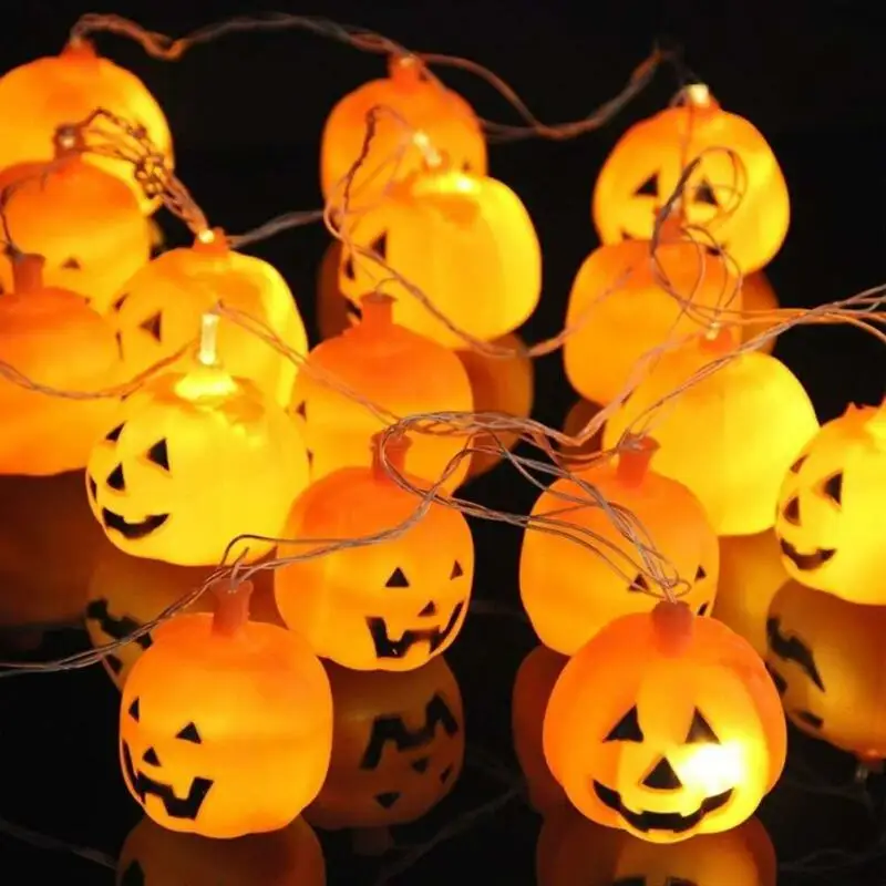 Event or Party Halloween Pumpkin String Fairy Lights 10LED Decoration Outdoor Hanging | Дом и сад