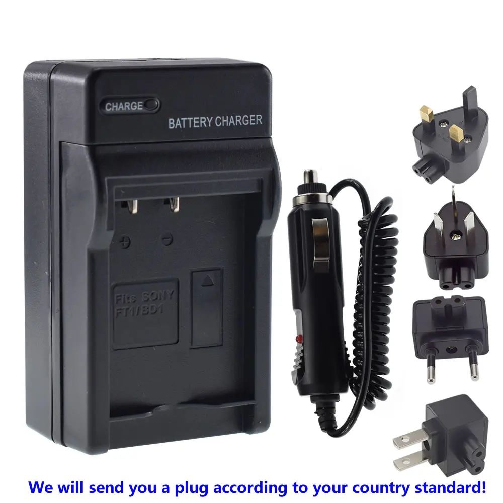 Battery + Home&ampCar Charger for Sony NP-BD1 NPFD1 | DSC-T200 /T300 /T500 /T700/ T900/ TX1 Электроника