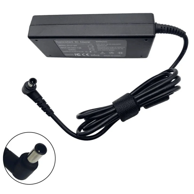 19 5 в 6 4 А 90 Вт адаптер переменного тока для ноутбука мощность зарядного