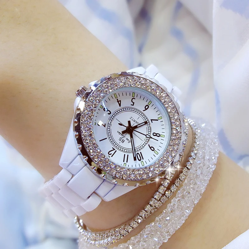 

2021 luxus Kristall Armbanduhren Frauen Weip Keramik Damen Uhr Quarz Mode Frauen Uhren Damen Handgelenk uhren fur Weibliche