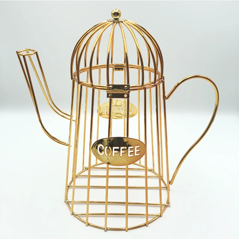 

Универсальная корзина ХРАНЕНИЕ кофейных капсул, корзина для кофейных чашек, винтажный органайзер для кофейных капсул, черный, золотой, для ...