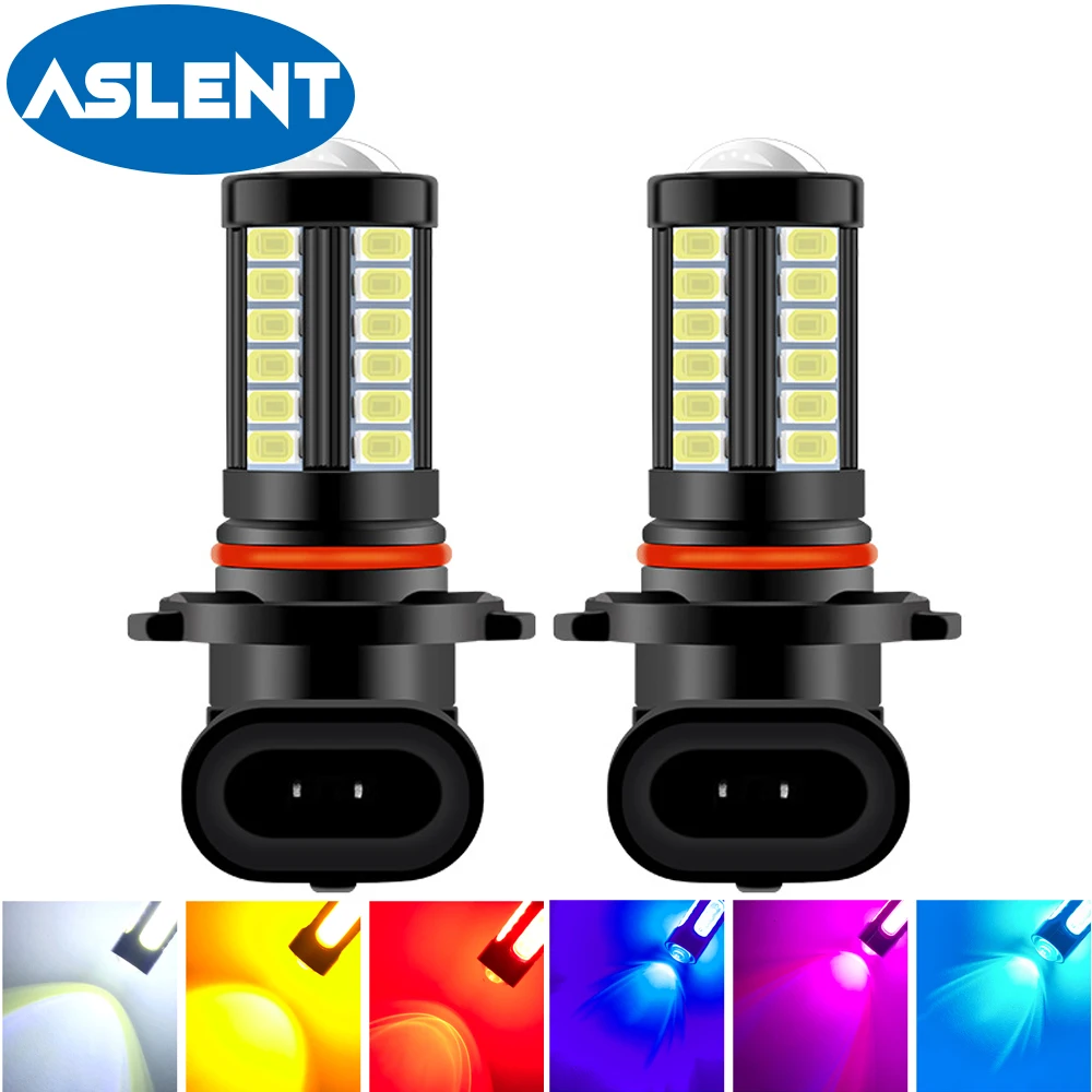 2pcs H11 LED HB4 9006 HB3 9005 Car LED H10 H8 H16 fog Light Bulb H9 5730 33SMD 1500LM 12V Auto Driving Running Lamp White 6000K