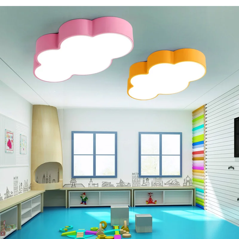 Светодиодный облако потолочный светильник s Железный Абажур детские дети
