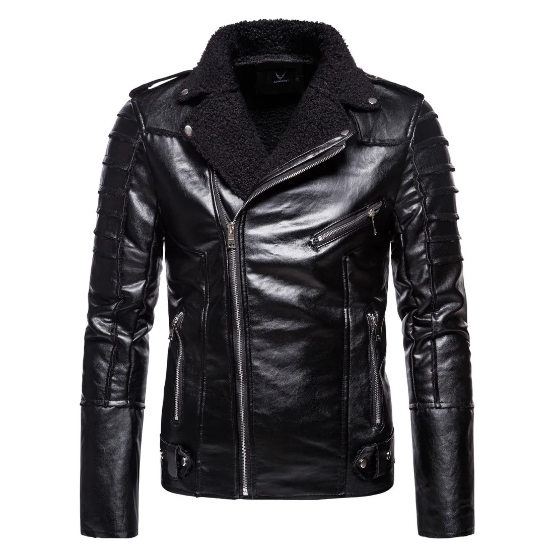 

Men Winter Leather Jackets and Coats Slim Fit PU Leather Coats Good Quality Male Thicker Warm Black Casual Jackets Leather Coats
