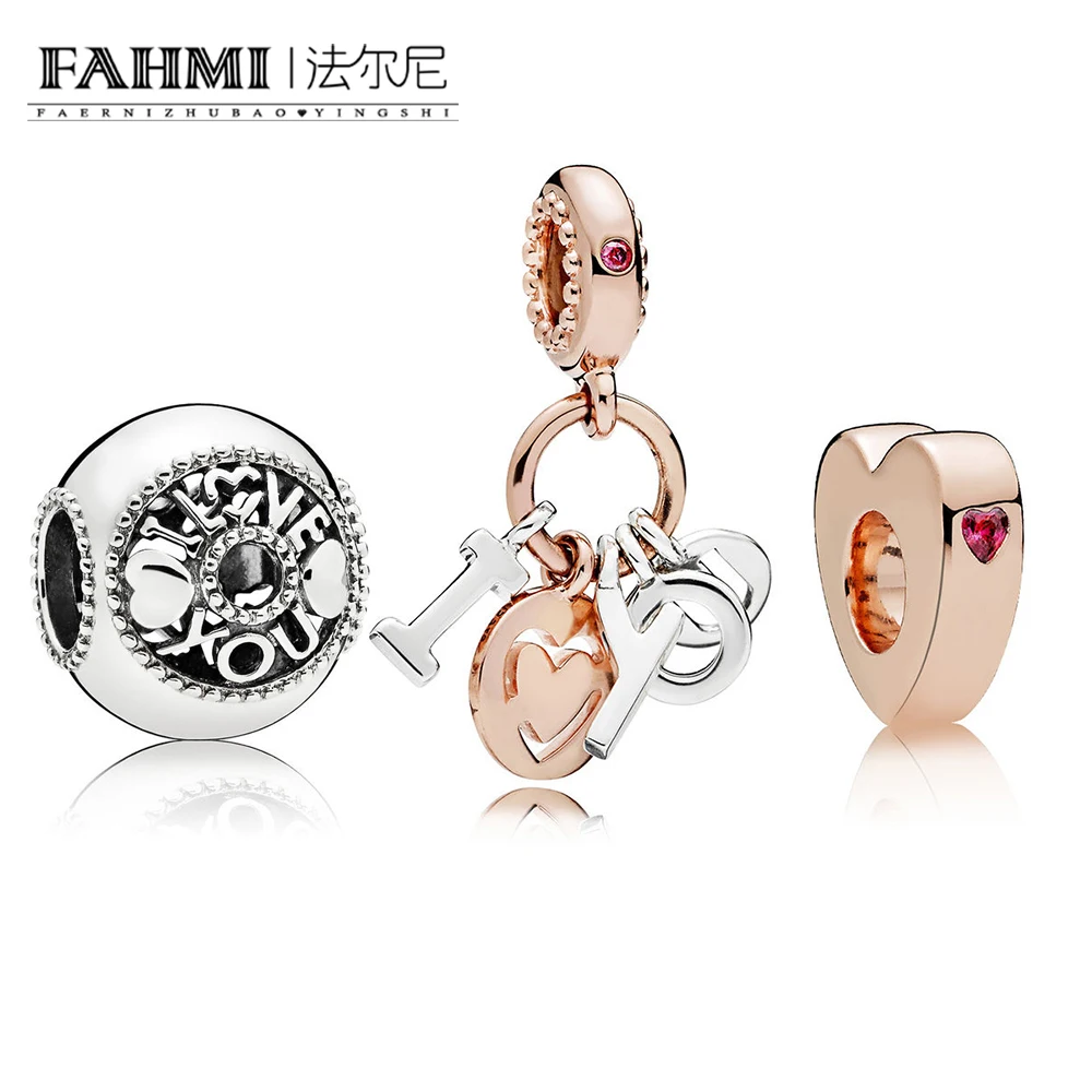 

FAHMI 925 sterling silver 2018 new romantic love charisma beads for DIY bracelet bracelet silver jewelry gift